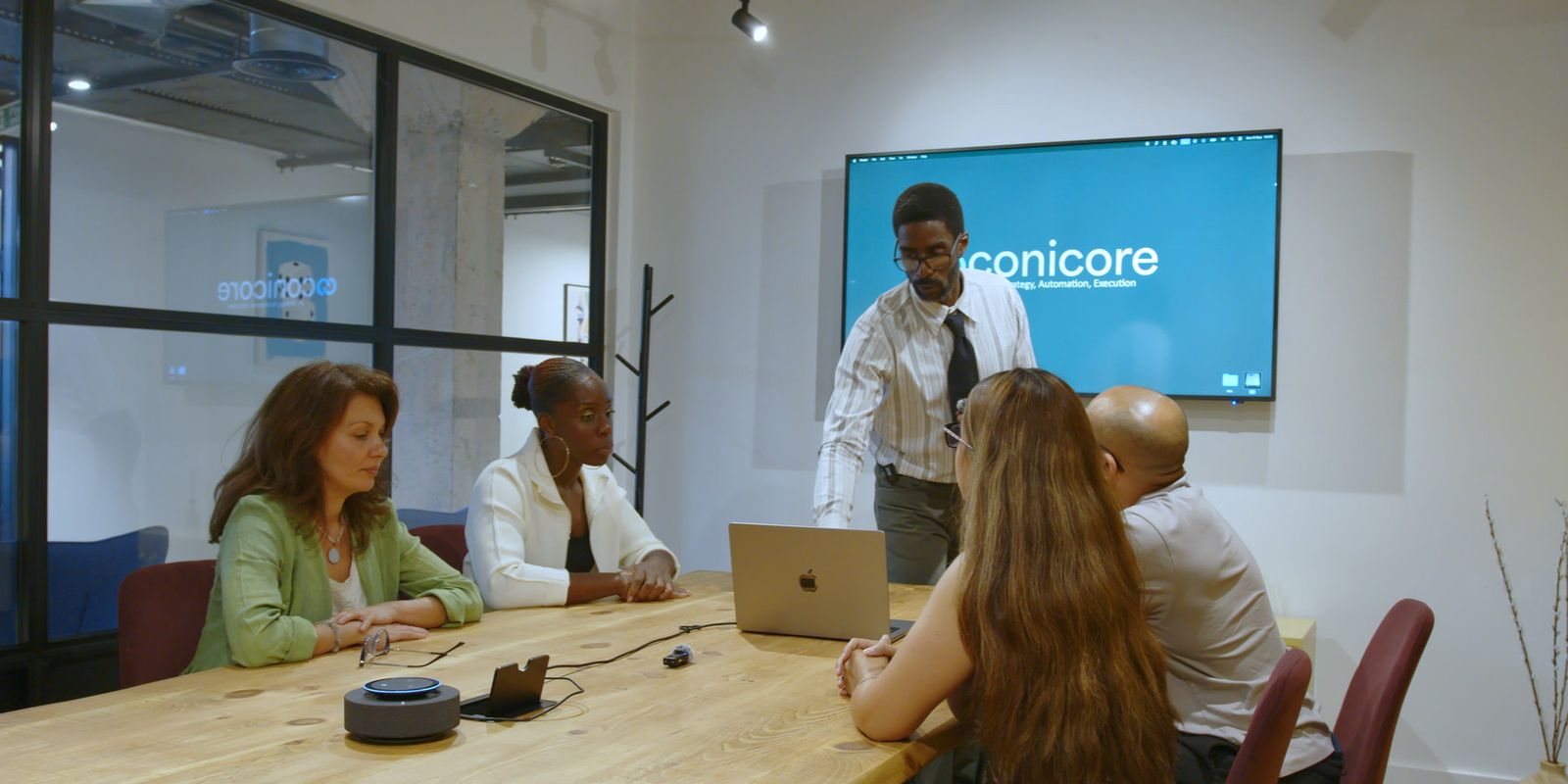 The Conicore team reviewing where a client's enquiries are going missing